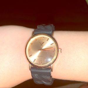 American Eagle Rose Gold and Black watch